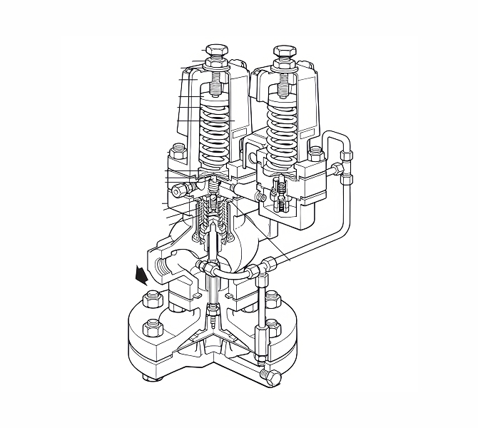 Редукционные клапаны давления Spirax Sarco с пилотным управлением DPP17E и DPP17EE с корпусом из чугуна SG